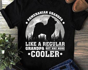 Pommern Opa Lustiges Vintages Pommern Hund Vatertag Pommern T-Shirt - lustiges Hunde-Liebhaber-Geschenk, niedliches Pom T-Shirt