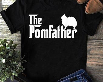 Pommern Vater Papa Der Pom Vater Hundeliebhaber - Lustiges Hundeliebhaber Geschenk, niedliches Pom T-Shirt, Pommern Geschenke, Pommern