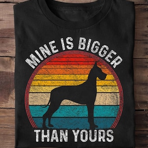 Min är större än din rolig stor vintage dansk hund 1 Grand Danois T-shirt, Grand Danois T-shirt, Grand Danois T-shirt, Grand Danois Tee