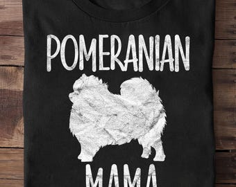 Vintage Pommersche Mutter Geschenk Mama Pompom Haustier Hundebesitzer Mutter Pommern T-Shirt - Lustiges Hunde-Liebhaber-Geschenk, niedliches Pom T-Shirt