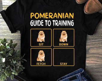 Lustiger Spitz-Führer für das Training von Hund-Spitz-T-Shirt - lustiges Hunde-Liebhaber-Geschenk, niedliches Pom-T-Shirt, Spitz-Geschenke, Spitz-lustig