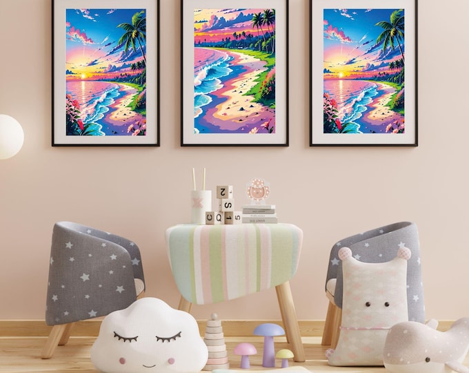 Beautiful Dreamy Anime Wall Art - Aesthetic Anime Wallpaper for Home Decor, Bedroom, or Gift - Perfect Anime Lover's Decor