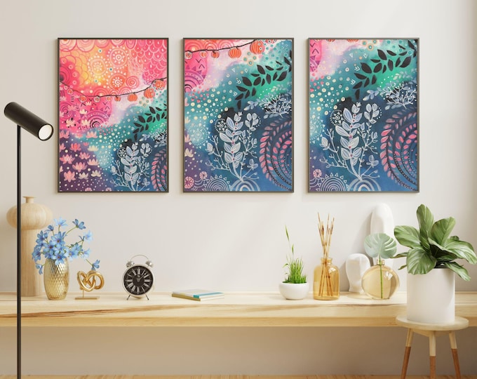 Original Handmade Abstract Painting - Modern Wall Art for Home Decor or Gift - Unique Hand-Painted Artwork
