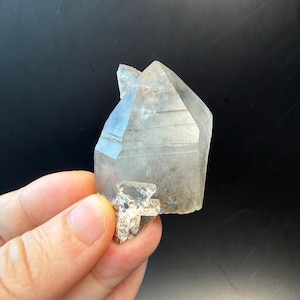 Foitite Tourmaline-Included Quartz with Secondary Quartz Growth Rare Blue-Gray Inclusions Erongo Mountains, Namibia