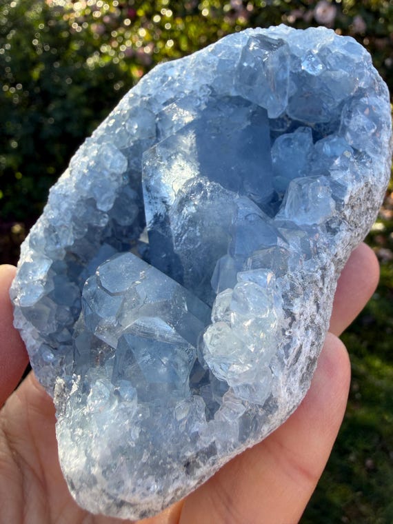 Celestite Crystal Cluster Madagascar Large Display Mineral Specimen