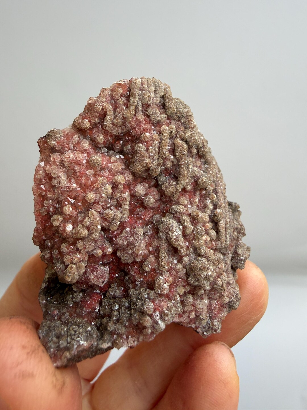 Red Botryoidal Chalcedony With Druzy Quartz – El Potosí Mine Mexico ...