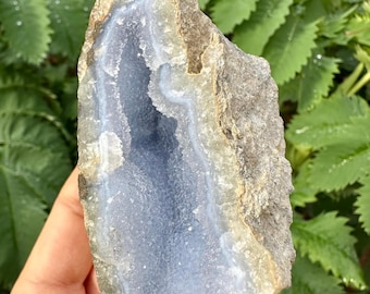 Blue Lace Agate Druzy Geode – Nsanje Malawi Natural Agate Mineral Specimen