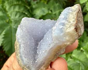 Blue Lace Agate Banded Display Stone Nsanje Malawi Natural Agate Mineral Specimen