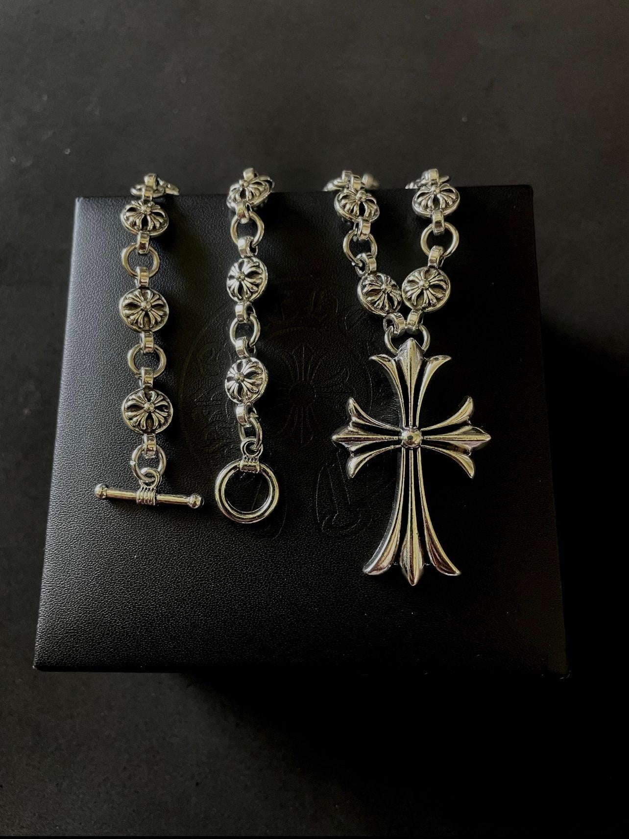 Upside Down Cross Necklace Opium Hip Hop Chain Inverted
