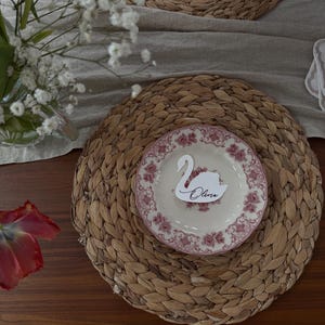 Tischkarten mit Schwanenmotiv für Brautpartys, Babypartys, Mädchenabende, Partys, etc