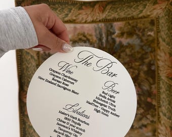Paper sign insert for your own personal silver tray