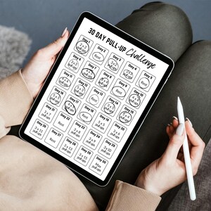 30 Day Pull-up Challenge | Printable Workout Planner Template | Fitness ...