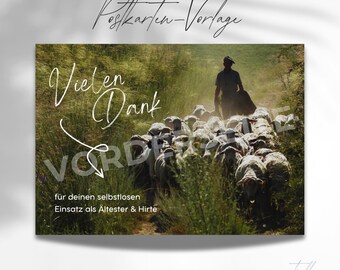 Postcard template for elders & shepherds in the congregation