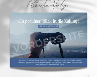 Postcard template for the preaching service "Looking into the Future"