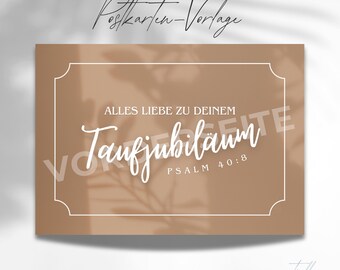 Postcard template "Baptism Anniversary"