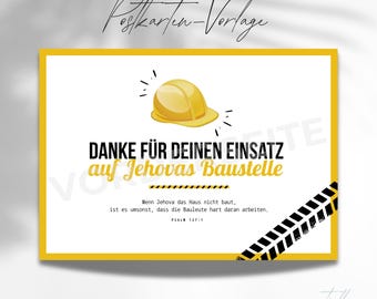 Postcard template as a thank you for LDC work