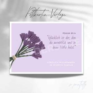 Plantilla de postal para bautizo con motivo "Familia"