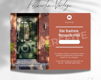 Postcard template for the preaching service "They had visitors" version 2