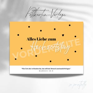 Modelo de cartão postal "Feliz aniversário de casamento"