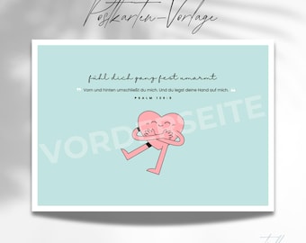 Postcard template "Feel hugged"