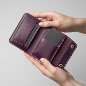 Wallet PDF Pattern_Leather Cardholder Template With Snap Button_Valentine's Gift for Him/Her