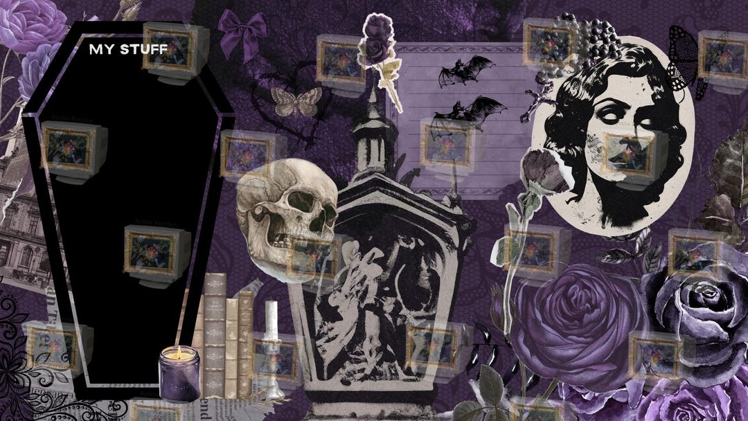 Gothic Horror Desktop Wallpaper | Dark Academia Background | Vampire
