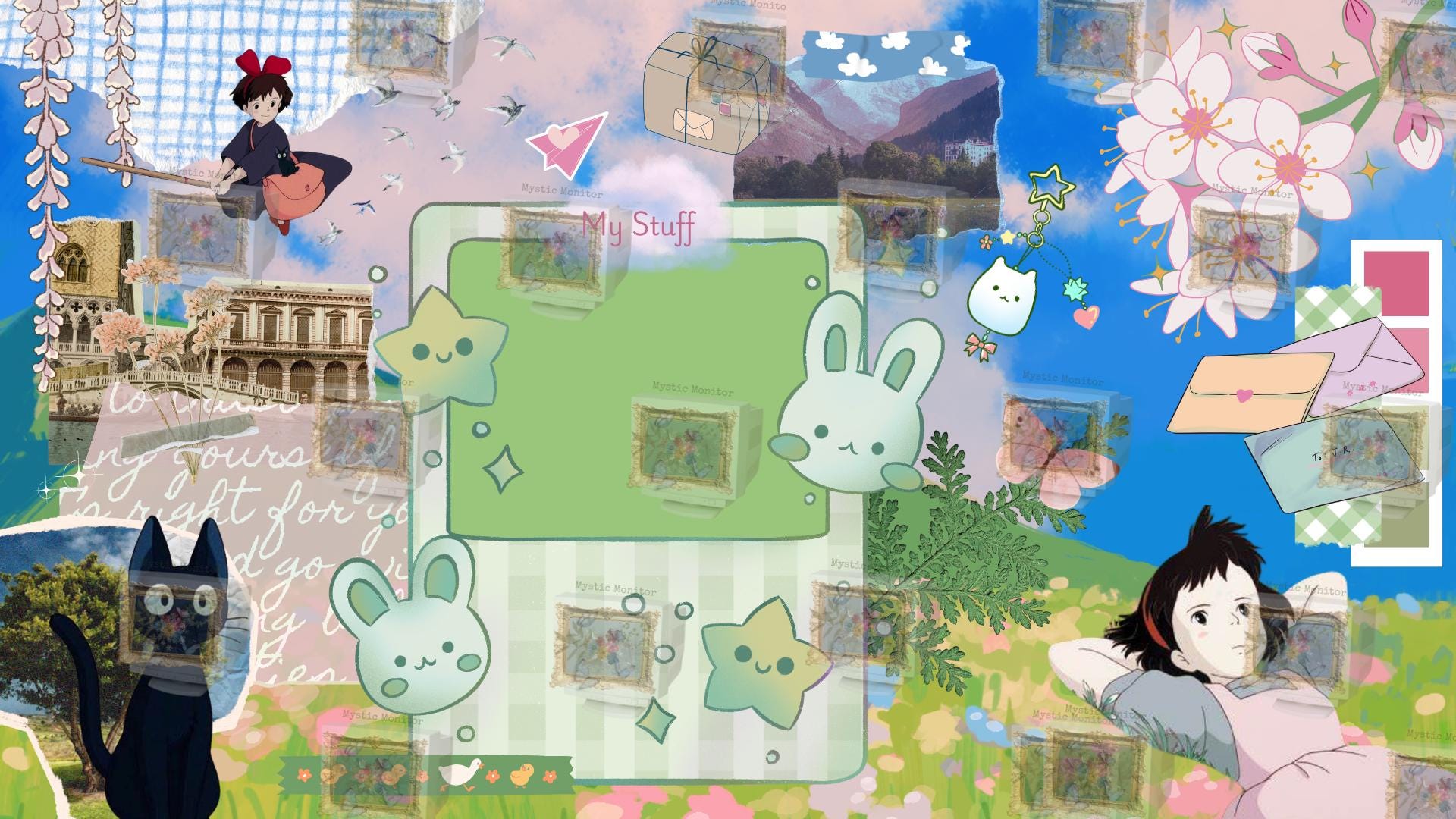 Kiki's Delivery Service Desktop Wallpaper | Ghibli-inspired Anime