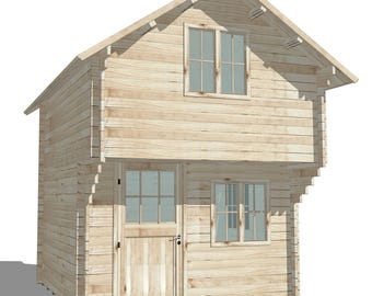 DIY-set met kleine huisjes: complete bouwtekeningen (pdf-download)