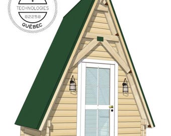 Zelfgemaakte cabineplannen met a-frame | Handleiding voor het bouwen van studio's in de kleine achtertuin | 10 x 12 modern