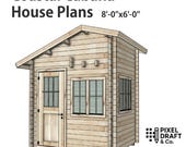 Coastal Cabana House Plans – DIY Backyard Studio, Shed, Office, Retreat