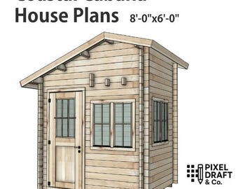 Plattegronden Coastal Cabana - doe-het-zelf-achtertuin, studio, schuur, kantoor, retraite