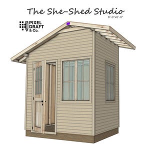 Modern Saltbox Shed Plans – Asymmetrical Studio & Workshop (PDF Download)