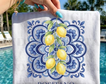 Positano citronplattor PNG | Italiensk kustcitrus Clipart för sublimering och sommarpyssel