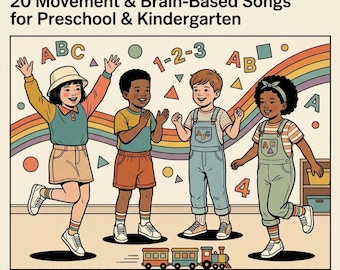 Action Learning Adventure Songs för förskolefokus och lyssningsförmåga (digital nedladdning)