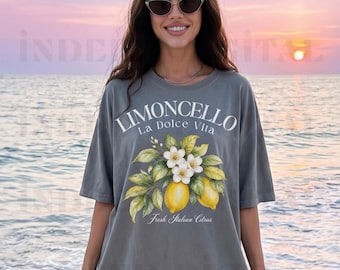 Limoncello La Dolce Vita PNG | Akvarell citronblommig grafik (digital nedladdning)