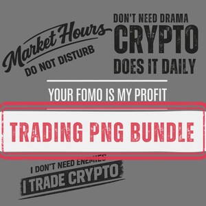 Puede incluir: Gráfico gris con texto sobre el comercio de criptomonedas. Las frases incluyen "Market Hours DO NOT DISTURB", "CRYPTO DOES IT DAILY" y "TRADING PNG BUNDLE". El tema general está relacionado con el comercio de criptomonedas.