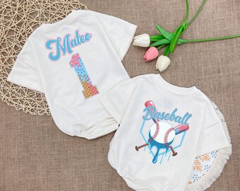 Personalized Baseball Baby Romper: Sports Theme Outfit