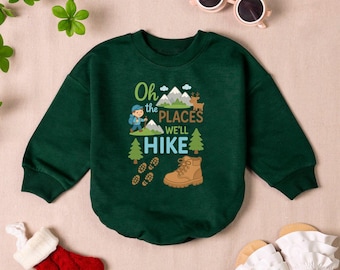 Camping Baby Bubble Romper: Hiking Adventure Outfit