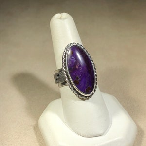 Sugilite and Sterling Silver Ring