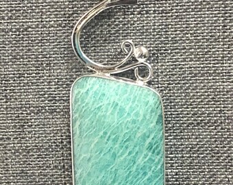 One-of-a-kind Amazonite and Sterling Silver Pendant