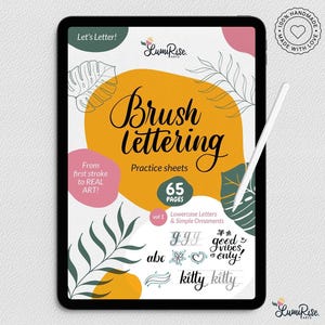Calligraphy Workbook for Beginners | Hand Lettering Practice Sheets | Procreate Lettering  |Printable PDF