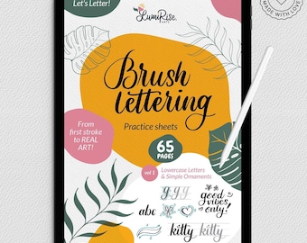 Calligraphy Workbook for Beginners | Hand Lettering Practice Sheets | Procreate Lettering  |Printable PDF