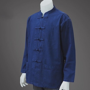 Traditional Mo Hom Shirt: Chinese Collar, Long Sleeves