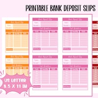 PRINTABLE Bank Deposit Slips | Wallet Size | Instant Download PDF File ...