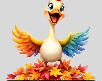 Duck PNG Clipart - 300 DPI Digital Download for Crafts & Design