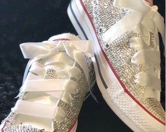 All Bling Converse Chuck Taylors With Real Swarovski Crystals