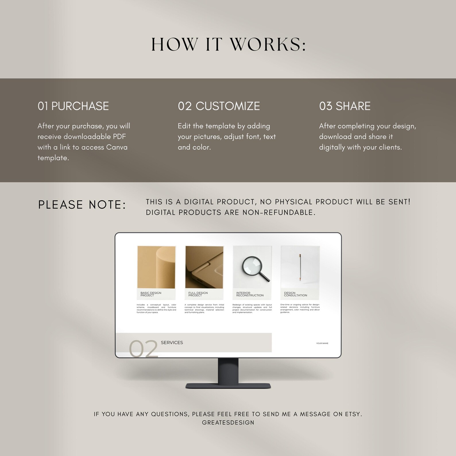 Interior Design Client Presentation Template | 27 Canva Pages | Mood ...