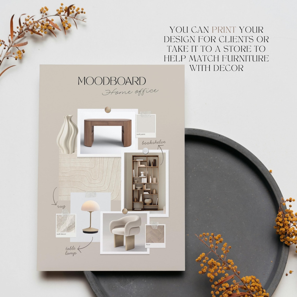 Interior Design Moodboard Template: 6 Rooms, Canva Editable (digital ...