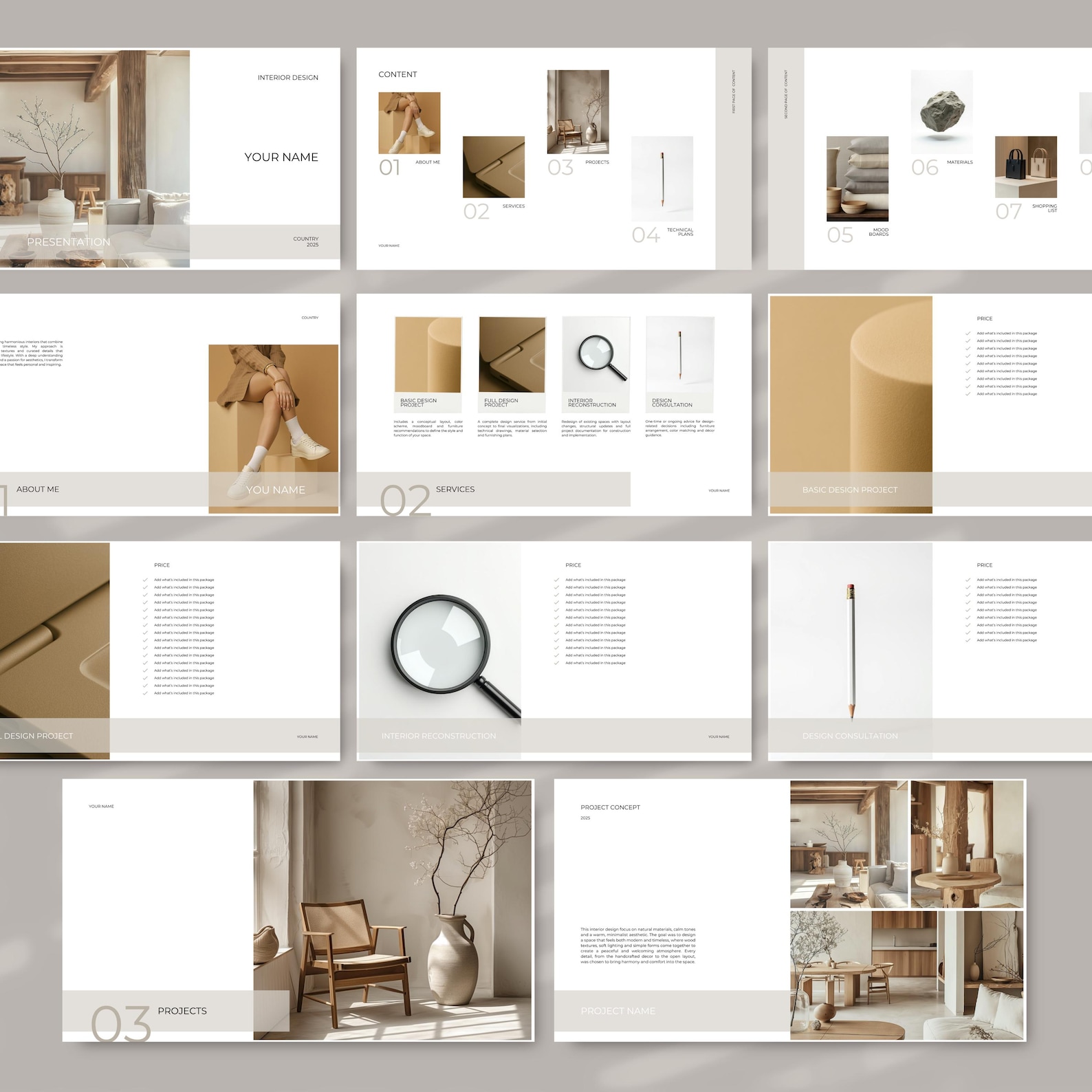 Interior Design Client Presentation Template | 27 Canva Pages | Mood ...