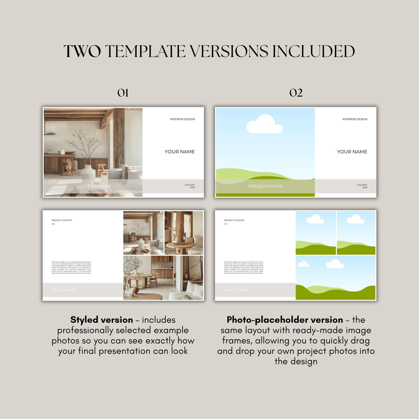 Interior Design Client Presentation Template | 27 Canva Pages | Mood ...
